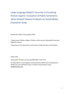 Large Language Models' Accuracy in Emulating Human Experts' Evaluation of Public Sentiments about Heated Tobacco Products on Social Media