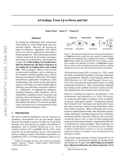 Position: AI Scaling: From Up to Down and Out