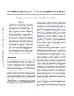 Robust Federated Finetuning of LLMs via Alternating Optimization of LoRA
