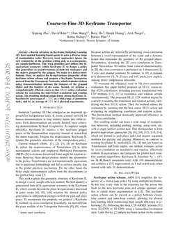 Coarse-to-Fine 3D Keyframe Transporter