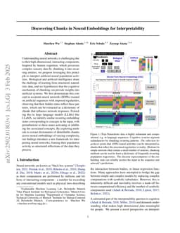 Discovering Chunks in Neural Embeddings for Interpretability