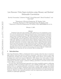 Low-Resource Video Super-Resolution using Memory, Wavelets, and Deformable Convolutions