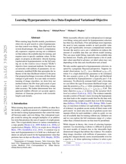 Learning Hyperparameters via a Data-Emphasized Variational Objective