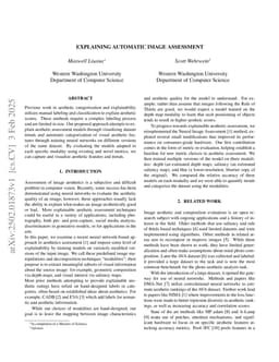 Explaining Automatic Image Assessment