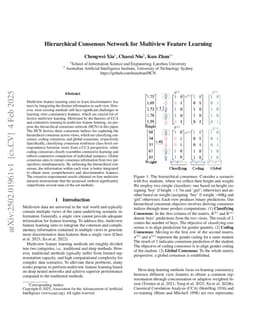 Hierarchical Consensus Network for Multiview Feature Learning