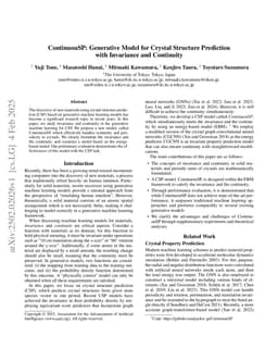 ContinuouSP: Generative Model for Crystal Structure Prediction with Invariance and Continuity