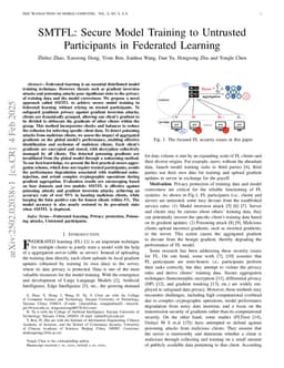 SMTFL: Secure Model Training to Untrusted Participants in Federated Learning