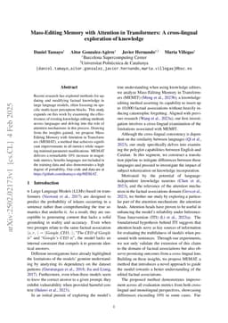 Mass-Editing Memory with Attention in Transformers: A cross-lingual exploration of knowledge