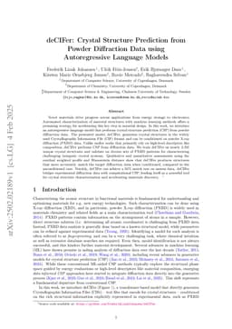 deCIFer: Crystal Structure Prediction from Powder Diffraction Data using Autoregressive Language Models