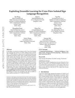 Exploiting Ensemble Learning for Cross-View Isolated Sign Language Recognition