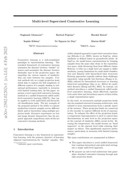 Multi-level Supervised Contrastive Learning