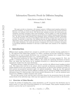 Information-Theoretic Proofs for Diffusion Sampling