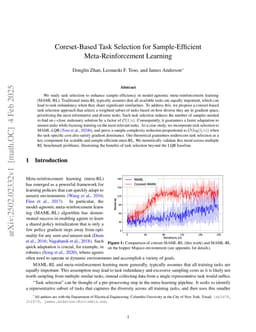 Coreset-Based Task Selection for Sample-Efficient Meta-Reinforcement Learning