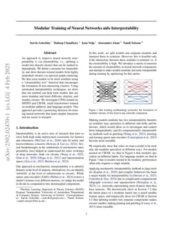 Modular Training of Neural Networks aids Interpretability