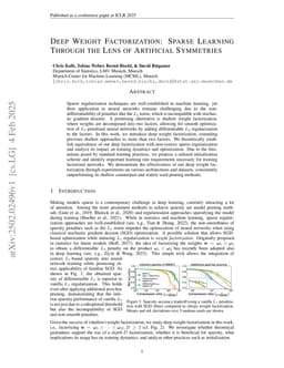 Deep Weight Factorization: Sparse Learning Through the Lens of Artificial Symmetries