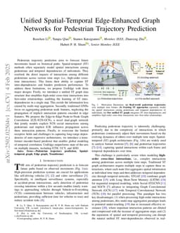Unified Spatial-Temporal Edge-Enhanced Graph Networks for Pedestrian Trajectory Prediction