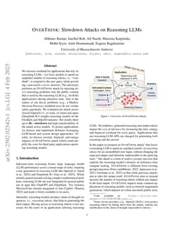 OverThink: Slowdown Attacks on Reasoning LLMs