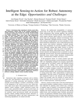 Intelligent Sensing-to-Action for Robust Autonomy at the Edge: Opportunities and Challenges