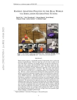 Rapidly Adapting Policies to the Real World via Simulation-Guided Fine-Tuning