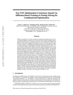 Fast T2T: Optimization Consistency Speeds Up Diffusion-Based Training-to-Testing Solving for Combinatorial Optimization