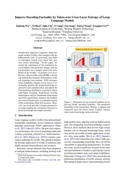 Improve Decoding Factuality by Token-wise Cross Layer Entropy of Large Language Models
