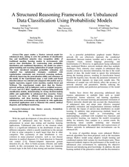 A Structured Reasoning Framework for Unbalanced Data Classification Using Probabilistic Models