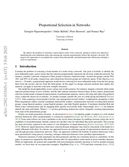 Proportional Selection in Networks