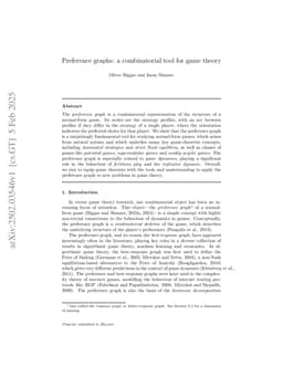Preference graphs: a combinatorial tool for game theory