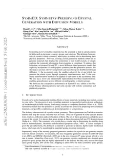 SymmCD: Symmetry-Preserving Crystal Generation with Diffusion Models