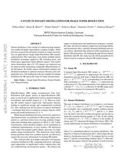 A Study in Dataset Distillation for Image Super-Resolution