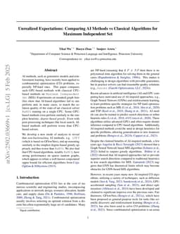Unrealized Expectations: Comparing AI Methods vs Classical Algorithms for Maximum Independent Set