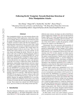 Following Devils' Footprint: Towards Real-time Detection of Price Manipulation Attacks