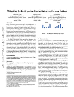 Mitigating the Participation Bias by Balancing Extreme Ratings