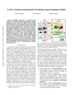 LeAP: Consistent multi-domain 3D labeling using Foundation Models