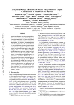 Afrispeech-Dialog: A Benchmark Dataset for Spontaneous English Conversations in Healthcare and Beyond