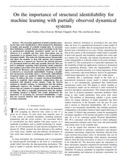 On the importance of structural identifiability for machine learning with partially observed dynamical systems