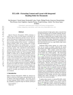 \Éclair -- Extracting Content and Layout with Integrated Reading Order for Documents