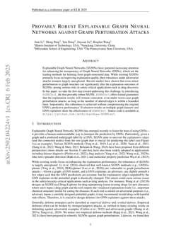 Provably Robust Explainable Graph Neural Networks against Graph Perturbation Attacks