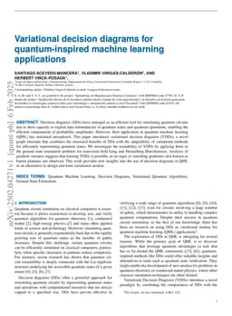 Variational decision diagrams for quantum-inspired machine learning applications