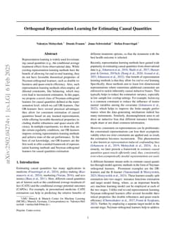 Orthogonal Representation Learning for Estimating Causal Quantities