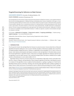 Targeted Learning for Data Fairness