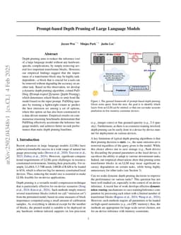 Prompt-based Depth Pruning of Large Language Models