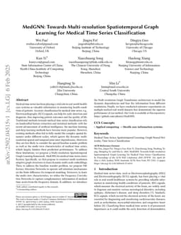 MedGNN: Towards Multi-resolution Spatiotemporal Graph Learning for Medical Time Series Classification