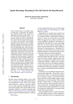 Agentic Reasoning: Reasoning LLMs with Tools for the Deep Research
