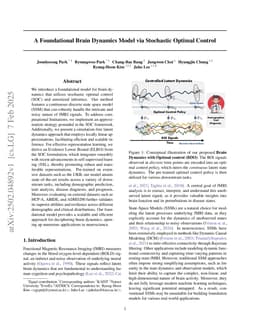 A Foundational Brain Dynamics Model via Stochastic Optimal Control