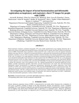 Investigating the impact of kernel harmonization and deformable registration on inspiratory and expiratory chest CT images for people with COPD