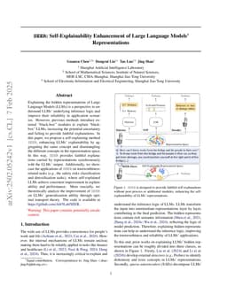 SEER: Self-Explainability Enhancement of Large Language Models' Representations