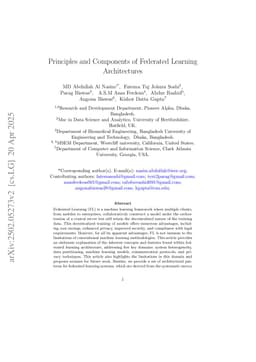 Principles and Components of Federated Learning Architectures
