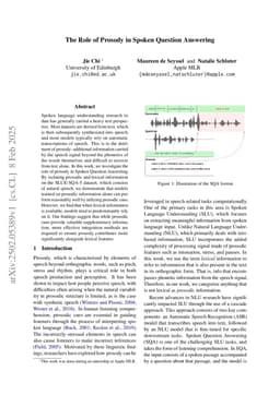The Role of Prosody in Spoken Question Answering