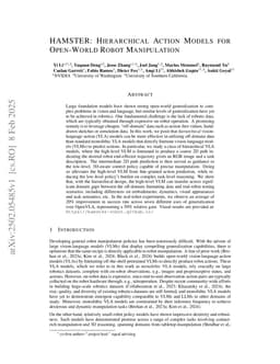 HAMSTER: Hierarchical Action Models For Open-World Robot Manipulation